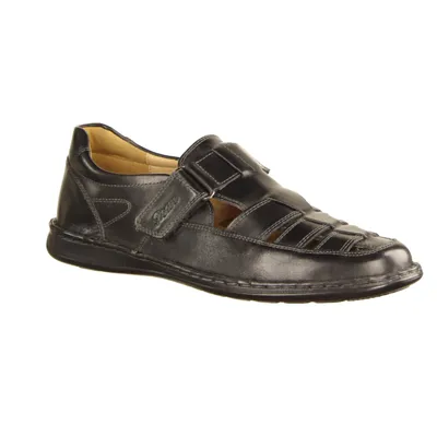 Produktbild von Sioux Elcino , Herrenschuhe, Slipper, Mokassins, Schwarz, Leder, NEU - Herrenschuhe Slipper, Schwarz, kalbleder
