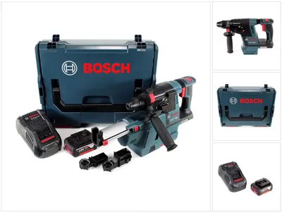 Productafbeelding van Bosch GBH 18 V-26 accuklopboormachine 18V SDS-Plus 2.6J + stofafzuiger + 1x accu 5.0Ah + lader + L-Boxx
