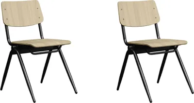 Produktbild von LABEL51 Esszimmerstuhl Massivholz - Naturholz - 2er-Set