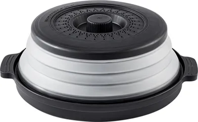Produktbild von Haube Deckel Faltbar Mikrowellen Abdeckung für die Lagerung in der Mikrowelle Abdeckhaube Mikrowelle Schwarz