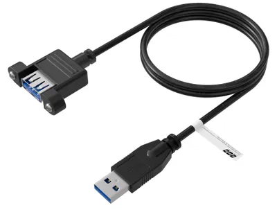 Zdjęcie produktu dla EFB Elektronik K5265SW.0,5V2, 0,5 m, USB A, USB A, USB 3.2 Gen 1 (3.1 Gen 1), 5 Gbit/s, Czarny