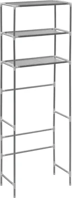 Produktbild von Toilettenregal 3 Ablagen Silbern 53x28x169 cm