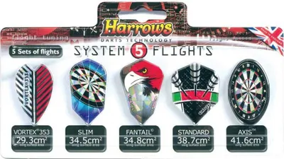 Produktbild von Harrows Flights Darts 5 Einheiten Mehrfarbig  Mehrfarbig One Size
