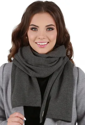 Image de Vivisence, écharpe d'hiver pour femmes, couvre-cou chaud et douillet pour l'hiver et l'automne, écharpe chaude et épaisse, écharpe d'hiver classique pour femmes, fabriquée en UE, anthracite, taille unique