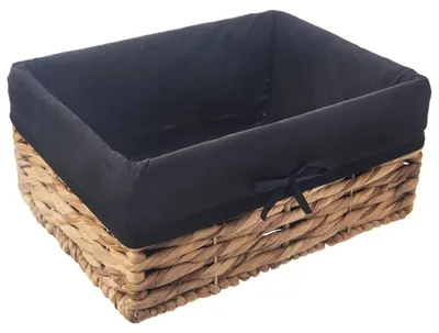Obrázok produktu pre Úložný kôš - Kôš na uskladnenie - 36,5 x 25 x 15,5 cm - Čierna farba