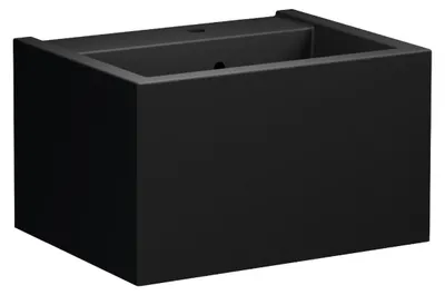 Produktbild von Kerasan KANAAL Keramik-Waschbecken 60x46,5cm, Schwarz matt