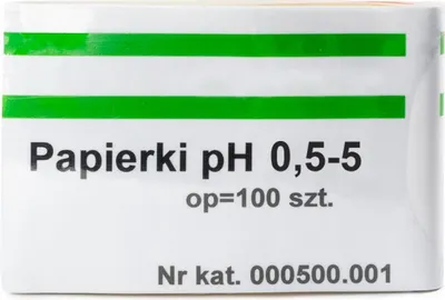 Obrázok produktu pre 100 kusov indikátorových prúžkov na meranie pH v rozsahu 0,5-5,0