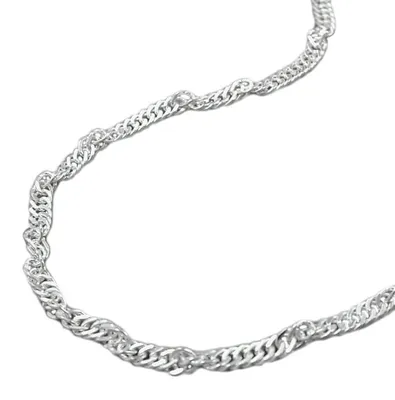 Produktbild von 2mm Fußkette Fußschmuck Singapurkette aus 925 Silber diamantiert 27cm
