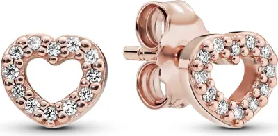Produktbild von Pandora Ohrstecker Damen 280528CZ 14k rosé vergoldet Herzen