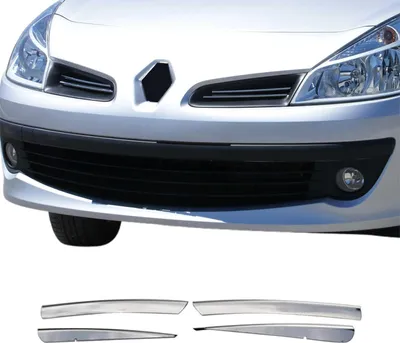 Zdjęcie produktu dla Listwa osłony chłodnicy Listwa osłony chłodnicy do Renault Clio 2005-2013 stal nierdzewna srebrna 4x
