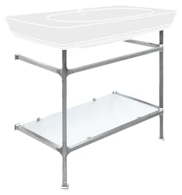 Obrázek produktu pro Podstavba Kronenbach Zeta 2.0, hranatá, se skleněnou policí, pro umyvadlo o šířce 90 cm