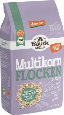 Produktbild von Bauckhof Multiflocken 5-Korn Demeter glutenfrei -- 475g