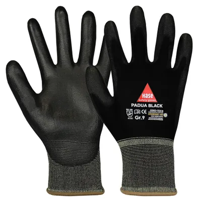 Produktbild von Hase Montagehandschuhe Padua Black Größe 11, Nylon 10 Stk