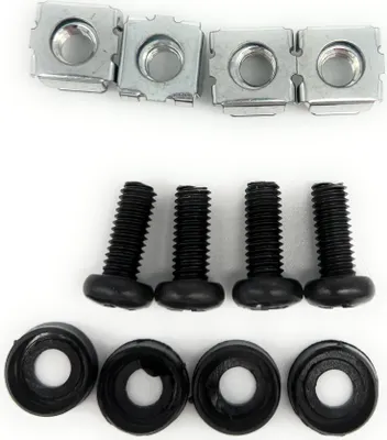 Produktbild von 4er Käfigmuttern-Set M6 Rackschrauben 20mm Montageschrauben Rack