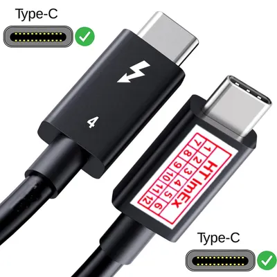 Produktbild von Thunderbolt 4 (40 Gbit/s) 240W 5A Ladekabel - 1 Meter kompatibel für Lenovo Laptop PC