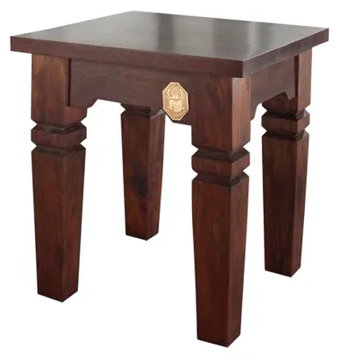 Immagine prodotto di MASSIVMOEBEL24 | sgabello in legno di Acacia 42x42x45 nougat laccato OXFORD #601