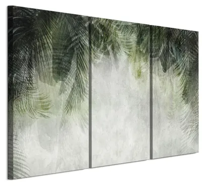Produktbild von LUMASOUL Wandbilder 3er Set für Wohnzimmer Blätter 90x60 cm3-teiliges Leinwandbild für Schlafzimmer Flur Büro und Küche