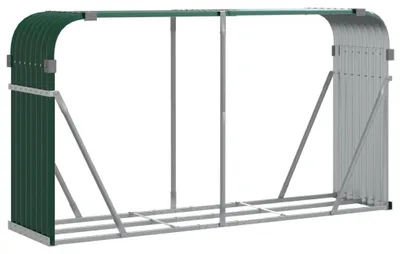 Productafbeelding van vidaXL Houtopslag, groen, 234x45x100 cm, verzinkt staal