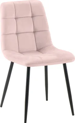 Produktbild von CLP Esszimmerstuhl Tilde Bezug gepolstert gesteppt mit Rückenlehne bis 150 kg pink Material Samt