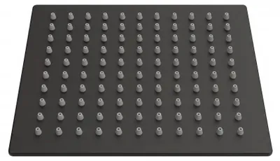 Immagine prodotto di Badplaats Soffione Doccia Quadrato 20 x 20 cm - Nero Opaco - Soffione in Ottone