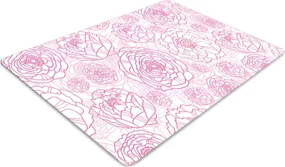 Obrázek produktu pro Ochranná podložka pod židli - Ochranná podložka pod židli - Podložka pod podlahu - 120x90 cm - Růžové květy