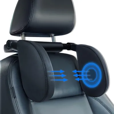 Produktbild von Auto Kopfstütze Kinder Memory Foam 360° Rotation Nackenstütze Autositze mit Handyhalterhaken