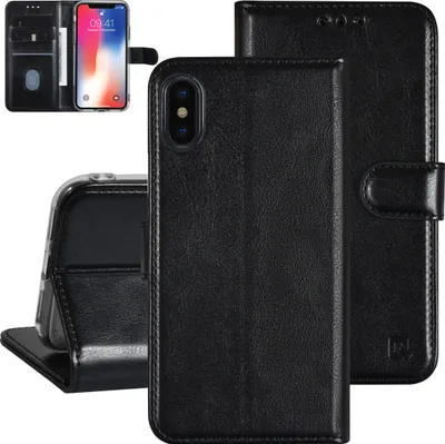 Produktbild von UNIQ Accessory iPhone X-Xs Book type case - Card holder for 3 cards - Magnetic closure - Black