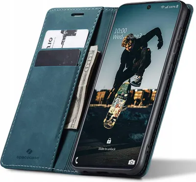 Obrázok produktu pre SPACECASE Peňaženkové flipové puzdro pre Galaxy A71 Blue