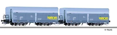 Produktbild von Tillig Güterwagenset Viamont a.s.,2 Selbstentladewagen Falls, Ep. VI 01079