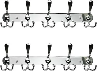 Produktbild von Famanu Wandhaken 15 praktische Haken - Silber, 2 Stück