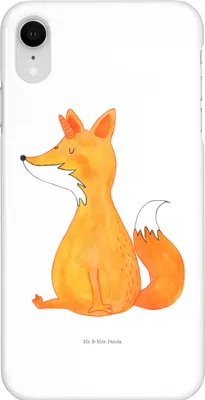 Produktbild von Mr. & Mrs. Panda Iphone XR Handyhülle Einhorn Fuchs - Weiß - Geschenk, Unicorns, Fuchshörnchen, Einhörner, Premium Kunststoff, Handy Case, Füchse, Unicorn