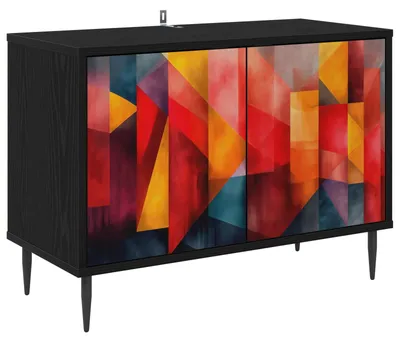 Image de Meuble TV HEESCH, dimensions : 69 x 33 x 50,5 cm, couleur : chêne noir