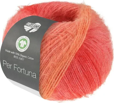 Produktbild von Lana Grossa - Per Fortuna Degrade GOTS 0106 mandarin orange lachs erdbeer