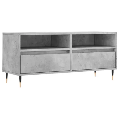Image de vidaXL Armoire TV gris béton 100x34,5x44,5 cm Bois composite