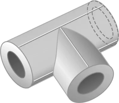 Image de KE Kelit KE36 KELEN PP-RCT Raccord en T, réduit, 20/25/20, 1 pièce.