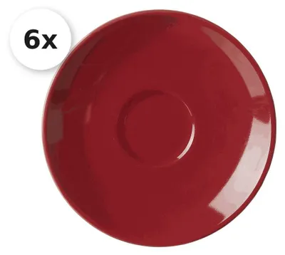 Produktbild von Untertasse für Espressotasse 6er Set Doppio rot