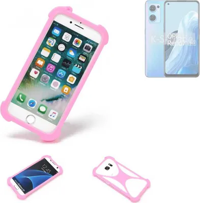 Produktbild von K-S-Trade Handy Hülle kompatibel mit Oppo Reno7 5G Schutz Hülle Bumper Silikon Schutz Hülle Cover Case Silikoncase Silikonbumper TPU Softcase