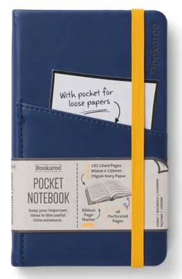 Zdjęcie produktu dla Notatnik A6 Bookaroo Journal Pocket granatowy w linie