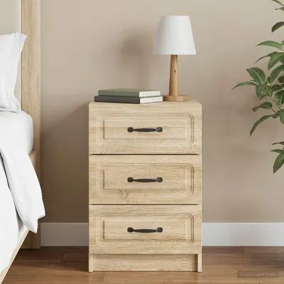 Imagen del producto de vidaXL Mesita de noche Sonoma, 43 x 41 x 63,5 cm, material de madera