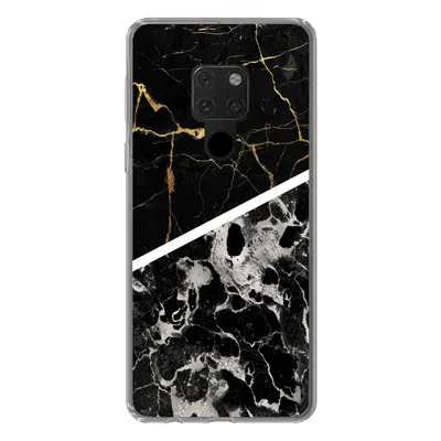 Produktbild von MuchoWow® Handyhülle Schutzhülle Hülle für Huawei P40 Lite Marmor - Gold - Luxus Silikon Softcase Handy Hülle - Handy