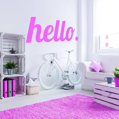 Willkommensschriftzug „Hello“ – Decords Wandtattoo, Produktansicht 4