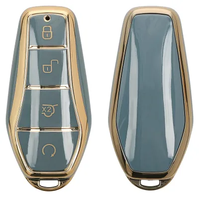 Produktbild von kwmobile Hülle für BYD Atto 3 / Sealion / Han / Tang / Dolphin/Seal - TPU Silikon Autoschlüssel Schlüsselhülle, rutschfestes Schlüsselcase,