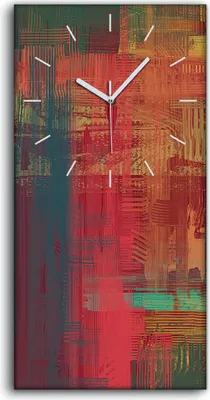 Produktbild von Dekor Leinwand Uhr Wandbilder Kunstdruck 30x60 Ausdrucksstarke abstrakte Malerei - weiße Hände