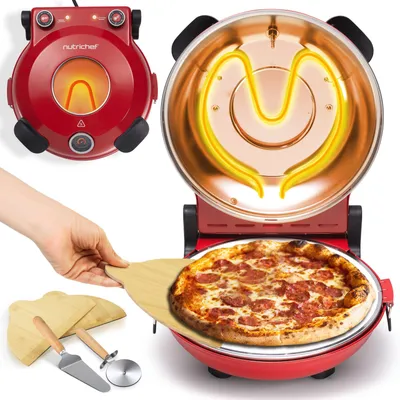 Immagine prodotto di Forno per pizza - Forno elettrico - Macchina per pizza - Forno da cucina - Mini forno - Potenza: 1200 Watt - Temperatura massima: 425°C