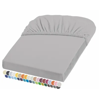 Produktbild von liebling Elasthan Spannbetttuch 180x200 bis 190-220 cm, mit Rundumgummizug, faltenfrei & atmungsaktiv, Matratzen bis 26 cm Höhe, grau