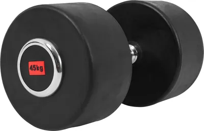 Produktbild von GORILLA SPORTS® Kurzhanteln - Einzeln, 45 kg, aus Gusseisen, Gummiert, Griff gerändelt, rutschfest - Rundhanteln, Kurzhantelset, Hantel Set, Gewichte, Dumbbells