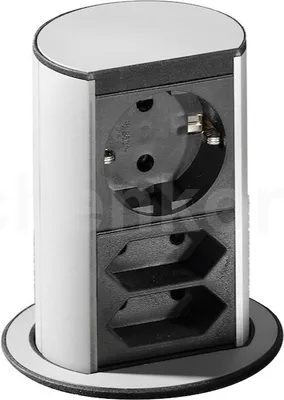 Obrázek produktu pro Bachmann Elevator 928.003 Zásuvka 3gangová zatahovací stříbrná