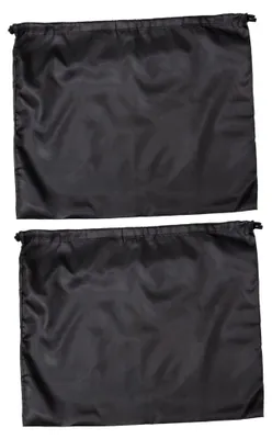 Produktbild von 2er-Pack Schwarze Seidenbeutel mit Dickem Doppel-Kordelzug für Kleidung und Geschäftsreisen