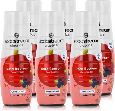 Produktbild von SodaStream Getränke-Sirup ohne Zucker Rote Beeren Geschmack 440ml (6er Pack)
