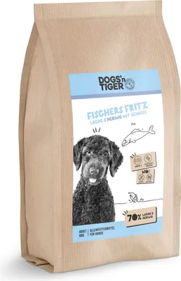 Obrázek produktu pro Dogs'n Tiger Adult Premium krmivo pro psy, Fischers Fritz, suché krmivo, bez obilovin, losos a sleď, 2kg